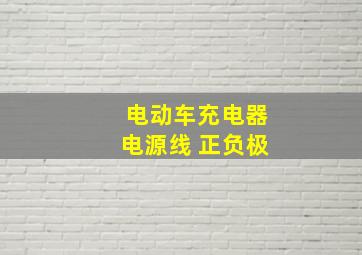 电动车充电器电源线 正负极